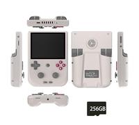 KANBUN RG405V - Consola de juegos portátil, 4+128G vertical Android Retro Consola de juegos portátil con tarjeta TF de 256G, pantalla táctil 4 IPS, 5500 mAh, consola de juegos de mano regalo para