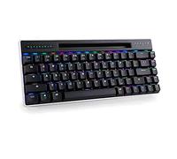 KANBUN Teclado de juego con cable, Mini teclado ultra compacto retroiluminado RGB, teclado retroiluminado de 68 teclas LED para jugador PC/Mac, Mecanografo, Viaje (color negro)