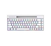 KANBUN Teclado de juego con cable, Mini teclado ultra compacto retroiluminado RGB, teclado retroiluminado de 68 teclas LED para jugador de PC/Mac, Mecanografo, Viaje (color blanco)