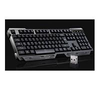 KANBUN Teclado inalámbrico USB, teclado de tamaño completo con teclado numérico para ordenador portátil teclado de juego para oficina en casa (color negro)