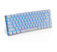 KANBUN Teclado, teclado mecánico para juegos de computadora, 82 teclas flotantes con eje azul luminoso, para computadora portátil, computadora, PC