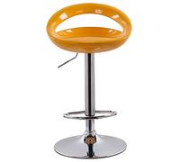 KANBUN Toturos de la Cocina de la Barra giratoria Moderna de la Cocina Trasera, con Asiento ABS, reposapiés y Base, elevación de Gas Ajustable 60-80 cm (Color: Amarillo)