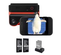 KanDao Cámara digital 3D instantánea 3D, cámara estereoscópica de 180 grados, cámara de vídeo 3D para dispositivo de realidad virtual con pantalla táctil de 2,54 pulgadas, QooCam EGO, color negro, kit