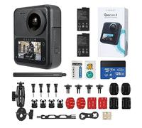 KanDao QooCam 3 Cámara de Acción, 5.7K 62MP Foto 60fps Defectos Cámara de Video 360 Cámara Deportiva Outdoor con duales de 1/1,55 y Apertura F1.6 Mayor, Impermeable, Estabilización Superfija.