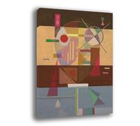 Kandinsky - Cuadro moderno vertical para el salón - Color marrón - Cuadros modernos abstractos de pared XXL - Impresión sobre lienzo - Impresión sobre lienzo - Decoración mural - Ideal para decorar el