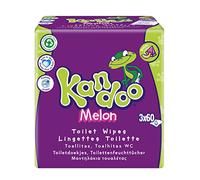 Kandoo - Toallitas de melón húmedas desechables para niños, suave, 3 paquetes de 60 toallitas