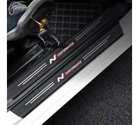 KAnduo 4 Piezas Coche Fibra Carbono Decoración para Estribos Compatible con para Hyundai N Performance I30N I20 I30 I40 Ix35 Tucson
