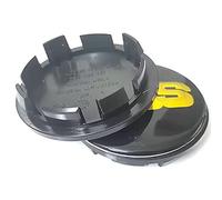 KAnduo 4 Piezas Coche Rueda Tapas Centrales Compatible con para BBS 56MM 60MM 65MM 68MM,56mm- Black-Gold