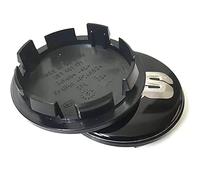 KAnduo 4 Piezas Coche Rueda Tapas Centrales Compatible con para BBS 56MM 60MM 65MM 68MM,56mm-Black-Silver