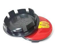 KAnduo 4 Piezas Coche Rueda Tapas Centrales Compatible con para BBS 56MM 60MM 65MM 68MM,56mm- Red-Gold