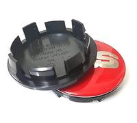 KAnduo 4 Piezas Coche Rueda Tapas Centrales Compatible con para BBS 56MM 60MM 65MM 68MM,56mm- Red-Silver