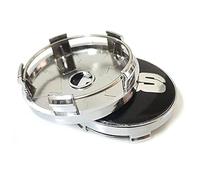 KAnduo 4 Piezas Coche Rueda Tapas Centrales Compatible con para BBS 56MM 60MM 65MM 68MM,60mm-Black-Silver