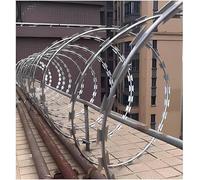 Kanduo Alambres de púas Rollos de alambre espino en espiral, acero galvanizado doble bobina, apto for granjas, cercas y jardines(10m)
