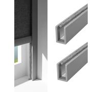 Kanduo Bloqueadores de luz de PVC Bandas de Bloqueo luz en Carril Lateral Forma U, for Cortinas enrollables y hoteles(Gray 2pcs)