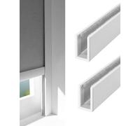 Kanduo Bloqueadores de luz de PVC Bandas de Bloqueo luz en Carril Lateral Forma U, for Cortinas enrollables y hoteles(White 2pcs)