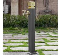 Kanduo columna de agua para jardin vertical Columna de agua for exteriores, grifo for jardín, columna extensora for manguera anticongelante, con gancho for pistola rociadora 7,5 m(114cm/45in)