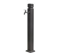 Kanduo columna de agua para jardin vertical Columna de agua independiente for jardín con grifo, acero inoxidable 304 anticongelante, for riego y lavado de patio trasero(Black1,H-114cm)