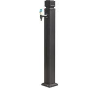 Kanduo columna de agua para jardin vertical Columna de agua independiente for jardín con grifo, acero inoxidable 304 anticongelante, for riego y lavado de patio trasero(Black4,H-114cm)