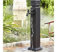 Kanduo columna de agua para jardin vertical Columna de agua independiente for jardín con grifo, acero inoxidable 304 anticongelante, for riego y lavado de patio trasero(Black2,H-74cm)
