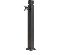 Kanduo columna de agua para jardin vertical Columna de agua independiente for jardín con grifo, acero inoxidable 304 anticongelante, for riego y lavado de patio trasero(Black2,H-114cm)