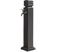 Kanduo columna de agua para jardin vertical Columna de agua independiente for jardín con grifo, acero inoxidable 304 anticongelante, for riego y lavado de patio trasero(Black3,H-74cm)