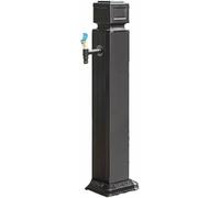 Kanduo columna de agua para jardin vertical Columna de agua independiente for jardín con grifo, acero inoxidable 304 anticongelante, for riego y lavado de patio trasero(Black4,H-74cm)
