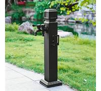 Kanduo columna de agua para jardin vertical Columna de agua jardín cuadrada vertical,Grifo anticongelante al aire libre con grifo latón,Hidrante resistente a la intemperie(Nero,60cm/24in)