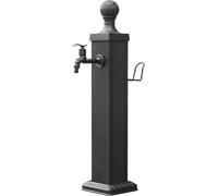 Kanduo columna de agua para jardin vertical Fuente de agua al aire libre acero inoxidable y poste grifo,Soporte manguera jardín independiente,Espita a prueba heladas for patio(114cm/45in)