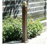 Kanduo columna de agua para jardin vertical Grifo de agua for jardín con columna for exteriores, extensor grifo manguera anticongelante, espiga latón doble salida(110cm/43 in)