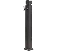Kanduo columna de agua para jardin vertical Grifo de columna agua vertical for jardín al aire libre - Fuente patio acero inoxidable y poste riego con grifo latón(Black3,H-114cm)