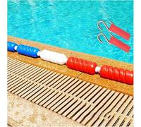 KAnduo Cuerda Flotante para Piscinas Divisores de carriles de Piscina, Kit de Flotador de Cuerda de Polietileno con 2 Ganchos de Acero Inoxidable, no Requiere ensamblaje(Dia 6cm/2.3in,9m/29.5ft)