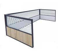 KAnduo Deflector Divisor de privacidad for Escritorio, mampara de Escritorio con Aislamiento acústico y Valla de Vidrio de aleación de Aluminio.(140X35CM)