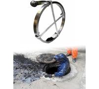 Kanduo Desatascador manual de drenaje con cable de acero, barrena de drenaje estilo barra plana, for mantenimiento de propiedades y drenajes de cocinas comerciales(2.5cm,L 15m)