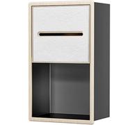 Kanduo Dispensador de Papel higiénico con nicho Empotrado en la Pared, no Requiere Azulejos for Almacenamiento, Multicolor(Gold Frame+White)