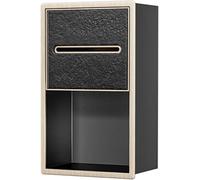 Kanduo Dispensador de Papel higiénico con nicho Empotrado en la Pared, no Requiere Azulejos for Almacenamiento, Multicolor(Gold Frame+Black)