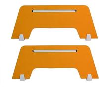 KAnduo Divisor de privacidad for Escritorio, 2 Paneles divisorios insonorizados con reducción de Ruido y Patas de Apoyo for Mesa de Aula.(Orange,100X30cm)