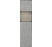 Kanduo Ducha de Acero Inoxidable, Estante de Ducha Empotrado Individual con luz Led, nicho de Estante único, nicho Vertical Resistente al Agua(Natural,A-22.4x74.5x14cm)
