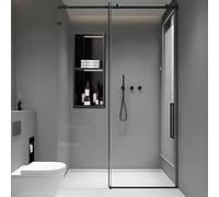 Kanduo Ducha de nicho de Pared de Acero Inoxidable con Luces LED: solución de Almacenamiento de baño Impermeable y Organizador de Bandeja empotrada.(70x28cm)