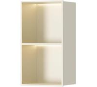 Kanduo Ducha de nicho empotrada for Almacenamiento en el baño, gabinete de Almacenamiento montado en la Pared, con luz LED, for Almacenamiento en el baño(Bianco,70x28x12.5cm)