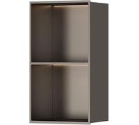 Kanduo Ducha de nicho empotrada for Almacenamiento en el baño, gabinete de Almacenamiento montado en la Pared, con luz LED, for Almacenamiento en el baño(Grigio,70x28x12.5cm)