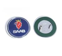 KAnduo Emblemas del Coche Carrocería Cromo Insignia Compatible con para SAAB 9 3 9 5 9-3 9-5 SAAB 68mm 2 3 Pins,2 Pins-A