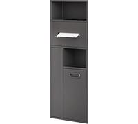 Kanduo Estante de Almacenamiento con Soporte for escobilla de baño, nicho Empotrado for Papel higiénico, nicho for Bote de Basura for hoteles y Lugares públicos(Grigio,30x78x14cm)
