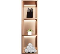 Kanduo Estante de Ducha Empotrado for partición de baño, Estante de Ducha Empotrado Individual de nicho, nichos Decorativos for gabinetes de Pared for Sala de Estar(Metallic,29x90x12.5cm)