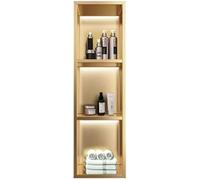Kanduo Estante de Ducha Empotrado for partición de baño, Estante de Ducha Empotrado Individual de nicho, nichos Decorativos for gabinetes de Pared for Sala de Estar(Gold,29x90x12.5cm)