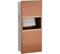 Kanduo Estantes de nicho Ducha Acero Inoxidable, Vertical Empotrado, Caja Rectangular baño Moderno for organización(Brass-34x14x75cm)