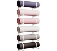 Kanduo estantes para Esterilla de Yoga Estante de Pesas for Esterilla de Yoga, de Metal, for Montar en la Pared, for Gimnasio en casa o Estudio.(Bianco,103cm6Tier)