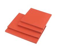 KanDuo Estera de Espuma de Silicona roja, Tablero de Espuma, Estera de prensado en Caliente, 1 Pieza, 100x100 mm con Varios espesores, Resistente a la Temperatura(100x100x3mm)