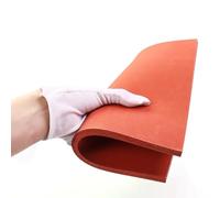 KanDuo Estera de Espuma de Silicona roja, Tablero de Espuma, Estera de prensado en Caliente, 1 Pieza, 200x200 mm con Varios espesores, Resistente a la Temperatura(200x200x10mm)