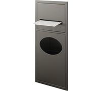 Kanduo Gabinete de nicho de Acero Inoxidable, Soporte for Papel higiénico Empotrado for baño, Estante for Bote de Basura de Pared de Acero Inoxidable 304(52x20cm)