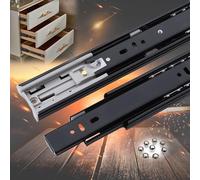 KAnduo Guias Correderas para Cajones 1 Pares, 250-600mm Guías para Cajones De Cierre Automático Suave Extensión Completa (Color : Push to Open, Size : 250mm)
